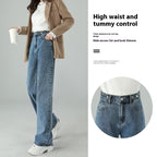 Jeans Women's Spring And Autumn High Waist Figure Flattering Mopping Pants