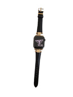 High-grade Classic Style Black Gold Series Applicable Watch Leather Metal Strap