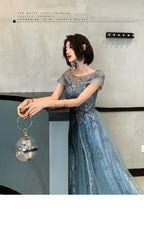 New Dreamy Temperament Heavy Industry Banquet Evening Dress
