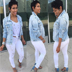 Fashion Plus Size Denim Jacket Women's Clothing