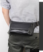 New Men's Waist Bag Compact And Practical Leather Top Layer Cowhide Small Satchel
