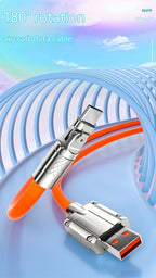 Mobile Game Rotating Elbow Data Super Fast Charge Charging Cable