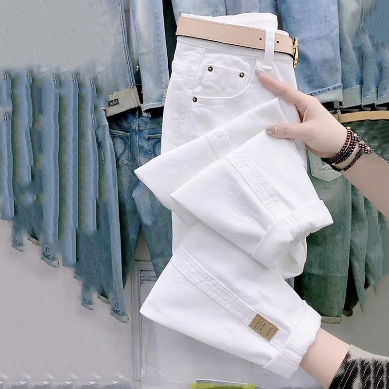 Plus Size Women Loose Pure Color All-matching Harem Jeans