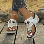 Plus Size Flip-toe Wedge Sandals