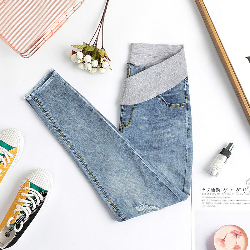 Maternity pants wear belly pants