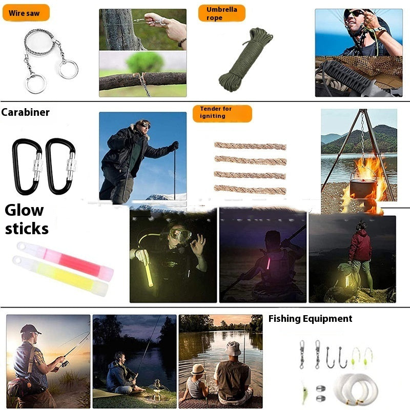 Outdoor Camping First Aid Kits Survival Tools Suit