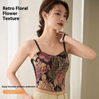 Vintage Floral Pleated Beauty Back Sling