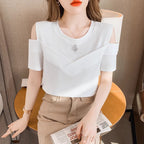 Fashion Chic Off-the-shoulder Short Sleeve Top For Women