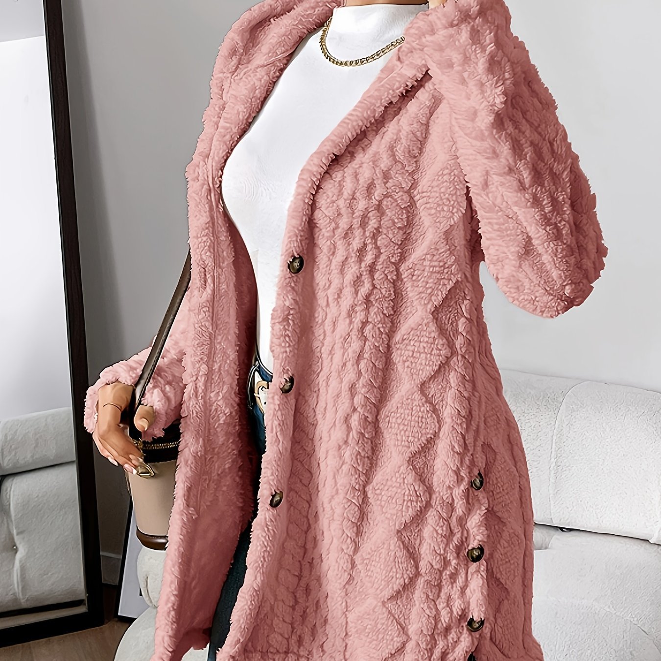 Women's Winter Long Hooded Cardigan Coat