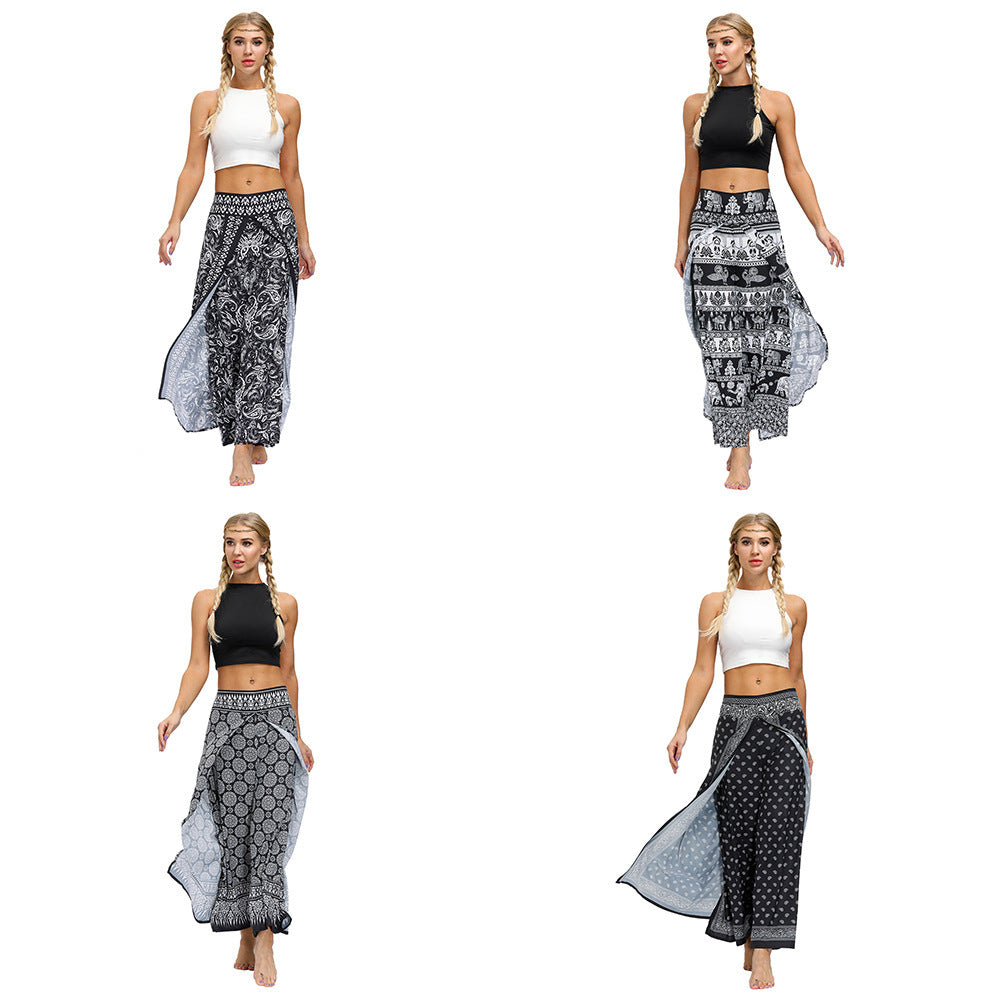 Ethnic Print Boho Outdoor Gym Yoga Pants