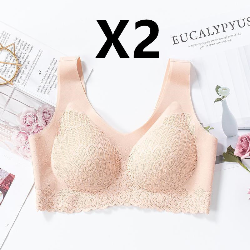 No Steel Ring Bra, Maintenance Latex Lace Bra, Women's Underwear