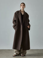 Loose And Lazy Style Thickened Woolen Coat