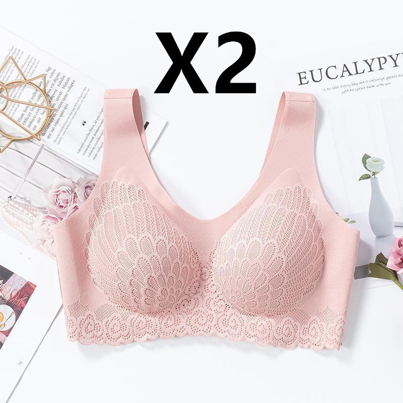 No Steel Ring Bra, Maintenance Latex Lace Bra, Women's Underwear