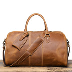 Retro New Men's Genuine Leather Portable Travel Bag