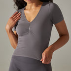 Women's Solid Color Breathable Running Top