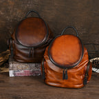 Soft Leather Backpack Bag Retro Leisure Forest Style Women's Bag European And American Bags