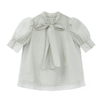 Bow Puff Sleeve Top Women's Design Sense